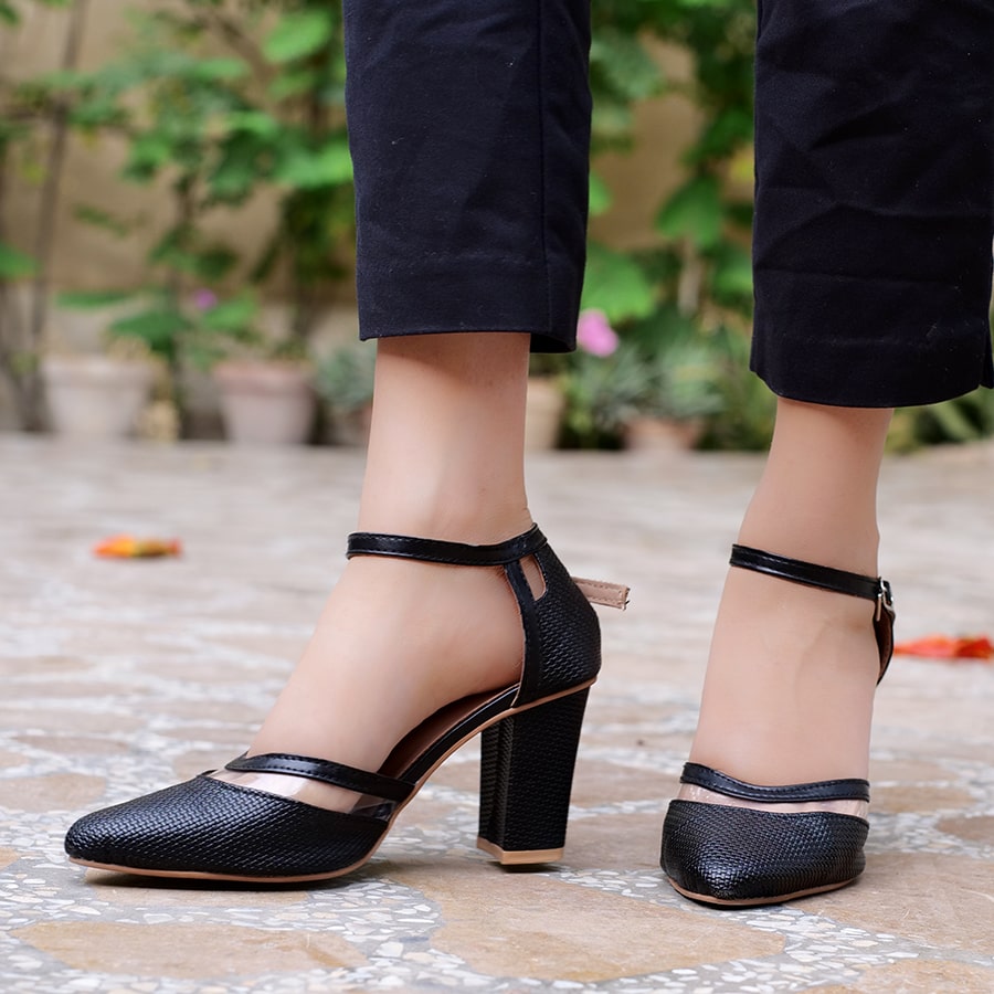 Buy Pink Embroidered Sitara Block Heels by Around Always Online at Aza  Fashions.